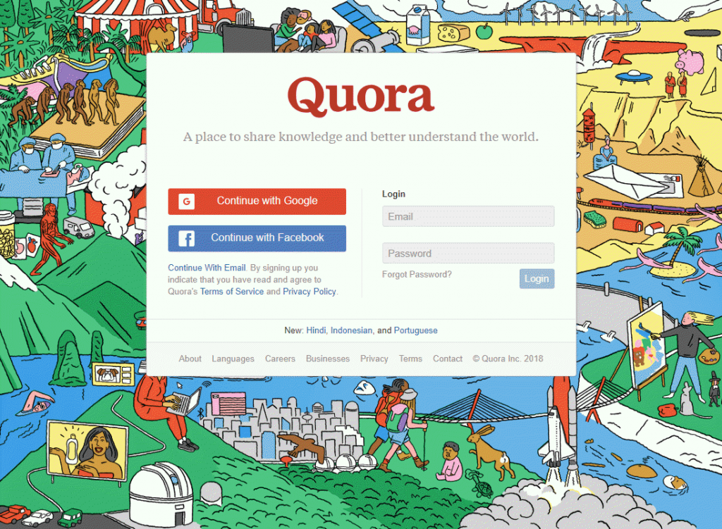 Quora, questions. answers, knowledge, sharing, writing