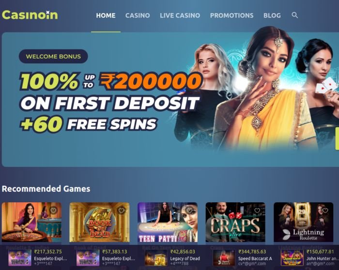Casinoin Casino is the best casino gaming site in India